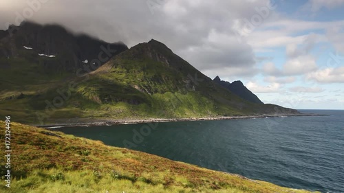 View from Knuten peak, Mefjordvaer, Senjahopen, Norway. photo