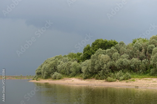 Clouds over the river Oka. photo