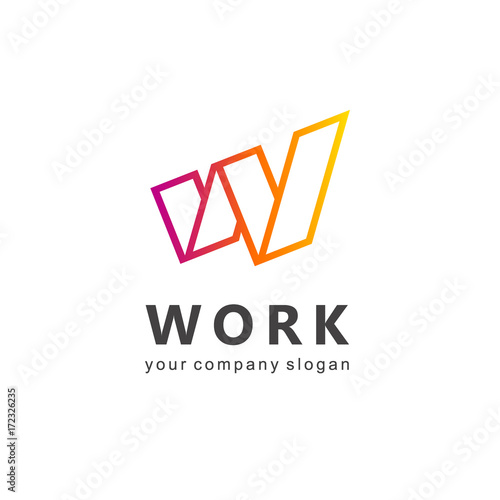 Free Download Vector logo design for business. Letter W - GFXLoad