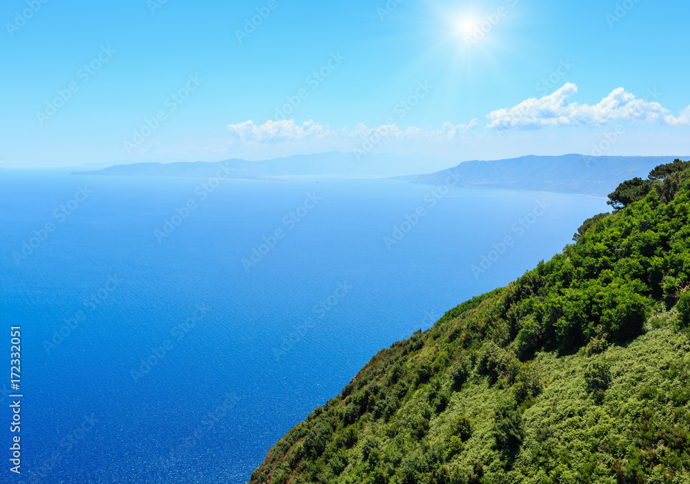 Sea coast view from Saint Elia mount top