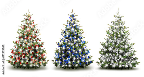 Drei Weihnachtsbäume