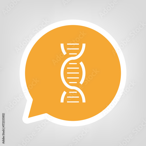 Gelbe Sprechblase - DNA