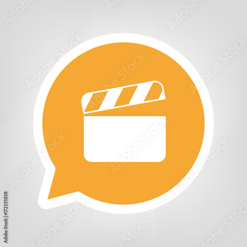 Gelbe Sprechblase - Filmklappe