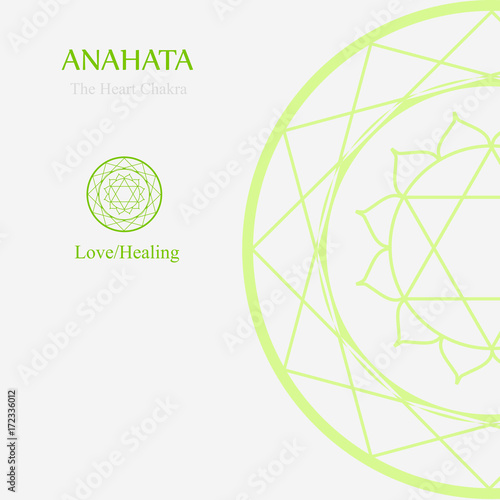 Anahata- The heart chakra which stands for love or healing. Thw word anahata means unhurt, unstruck, and unbeaten