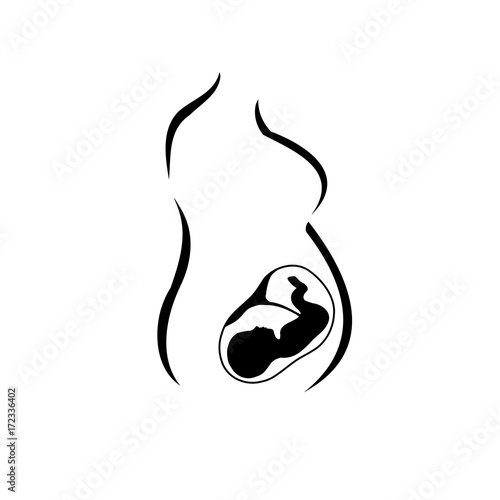 Pregnant Mother with a baby in womb 