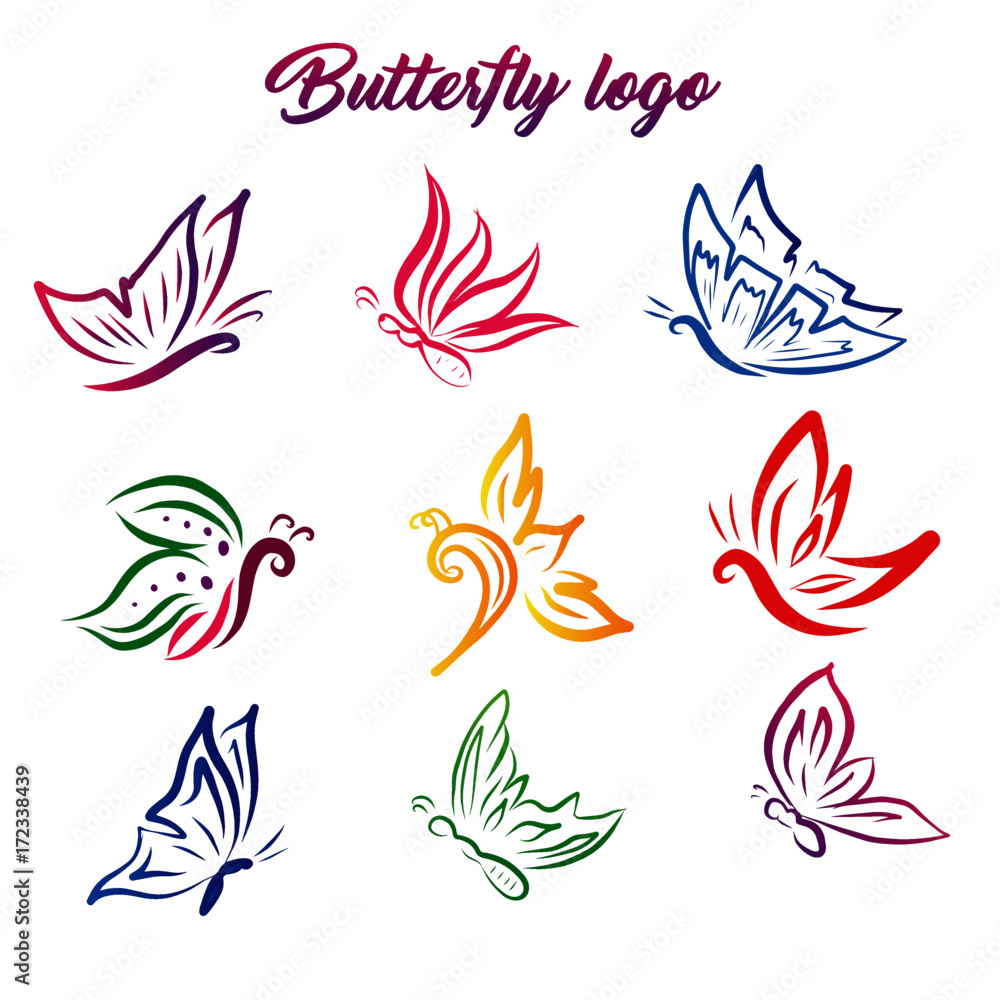 Obraz premium butterfly logo
