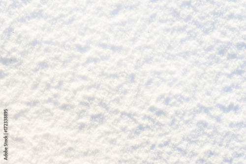 White texture of snow, shiny snowflakes smooth surface, winter background