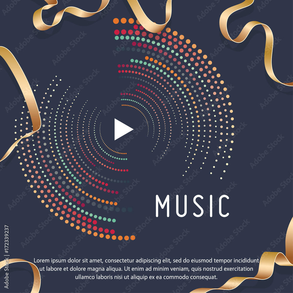 Plakat Vector Template, Music Party, Music Festival, Music Sound, Music Poster, Modern Design. Music Cover Template Design. musical notes -vector background