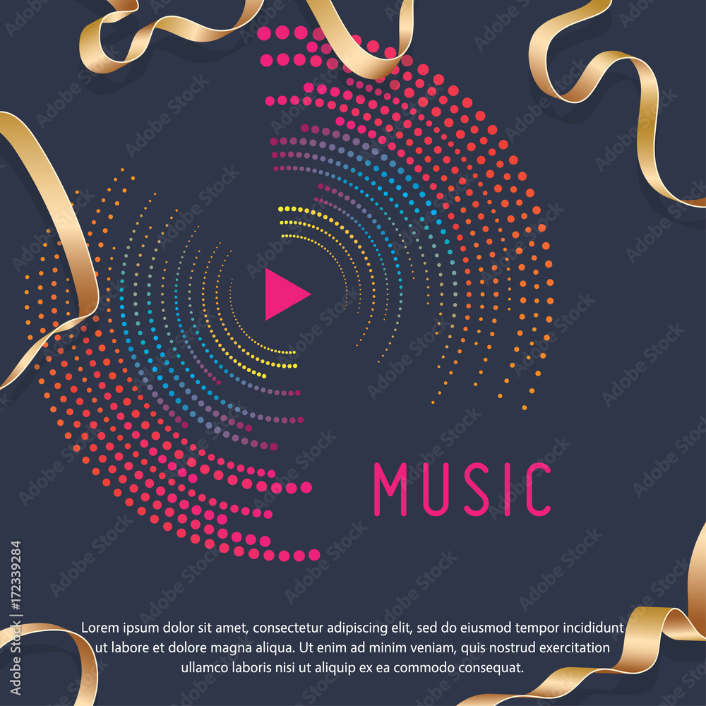Plakat Vector Template, Music Party, Music Festival, Music Sound, Music Poster, Modern Design. Music Cover Template Design. musical notes -vector background