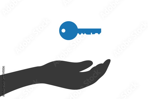 Hand hält Schlüssel - Passwort