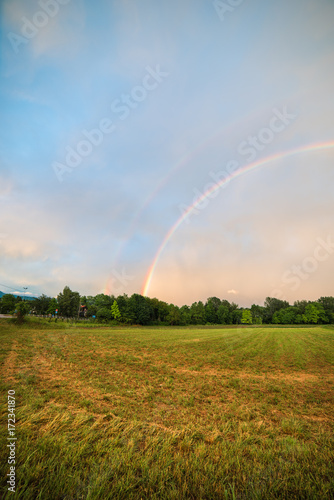 Rainbow in the countryside