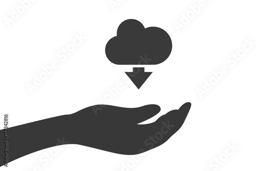 Hand hält Wolke herunterladen