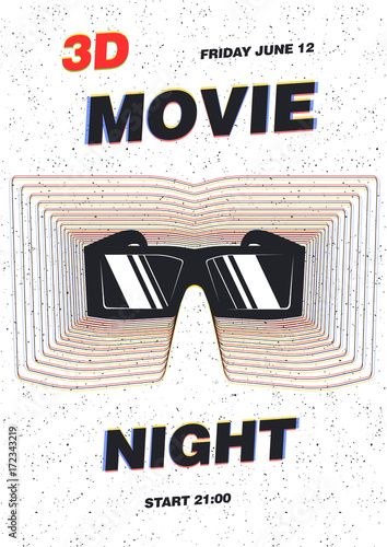 Modern poster template for movie premiere night, film festival or cinema show...