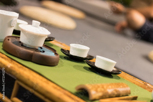 Chinese tea set in a ceremony