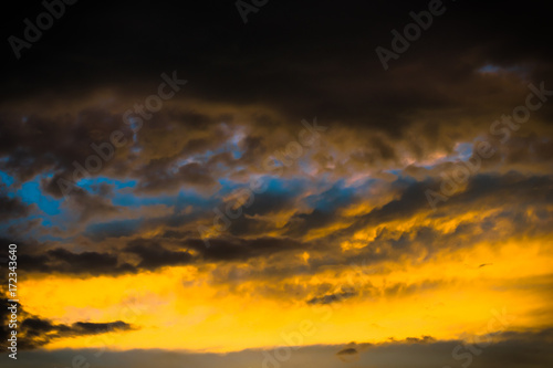 the dark heaven of sky landscape with beautiful colorful cloud