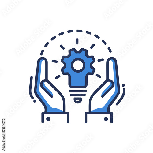 Concept - modern vector line design single icon.