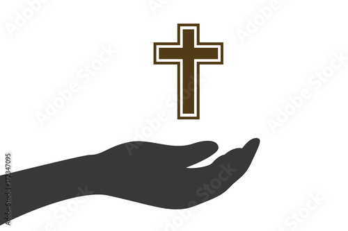 Hand hält Kreuz - Religion