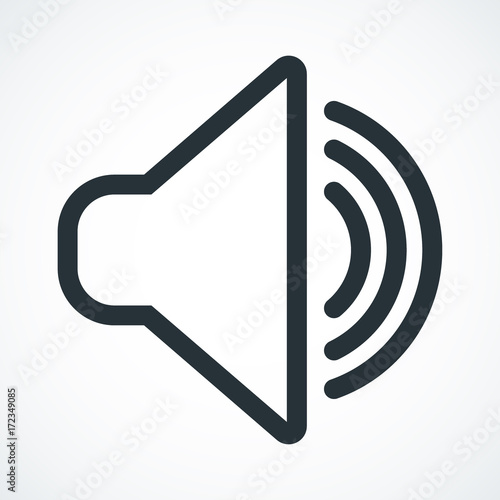 sound black icon isolated