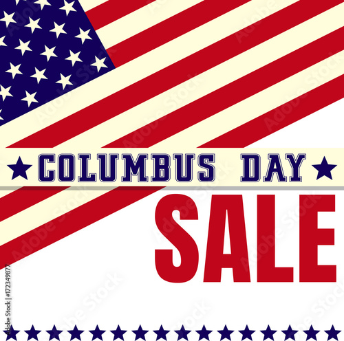 columbus day sale poster