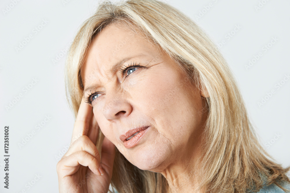Mature Woman Suffering From Memory Loss Mature Woman Suffering From Memory Loss