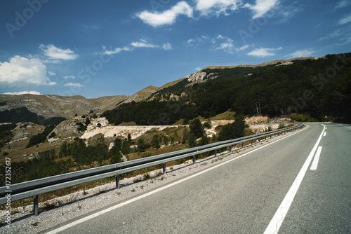 Beautiful mountain road through Montenegro