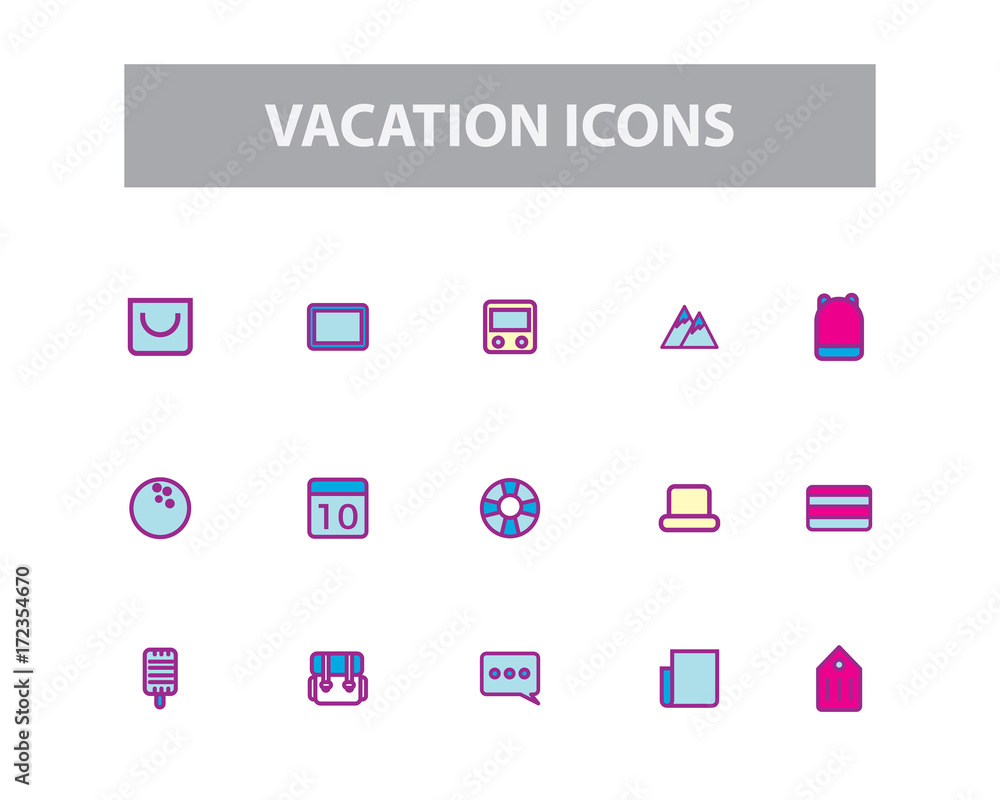 Vacation Vector Icons