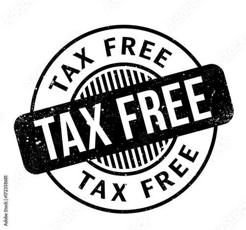 Tax Free rubber stamp. Grunge design with dust scratches. Effects can be easily removed for a clean, crisp look. Color is easily changed.