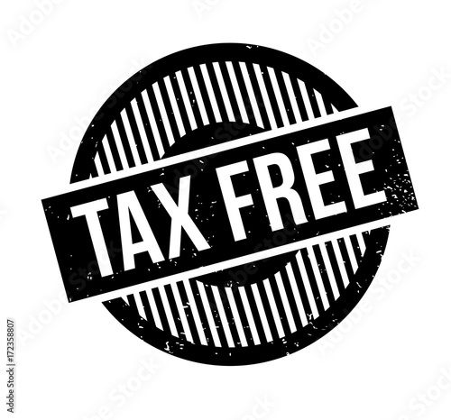 Tax Free rubber stamp. Grunge design with dust scratches. Effects can be easily removed for a clean, crisp look. Color is easily changed.