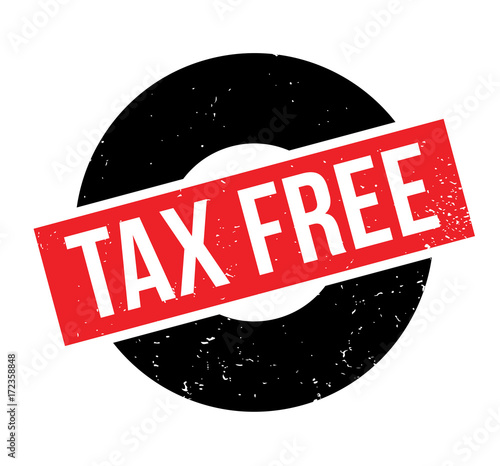 Tax Free rubber stamp. Grunge design with dust scratches. Effects can be easily removed for a clean, crisp look. Color is easily changed.
