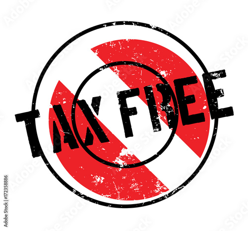 Tax Free rubber stamp. Grunge design with dust scratches. Effects can be easily removed for a clean, crisp look. Color is easily changed.