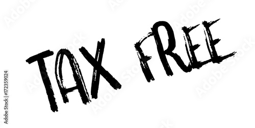 Tax Free rubber stamp. Grunge design with dust scratches. Effects can be easily removed for a clean, crisp look. Color is easily changed.