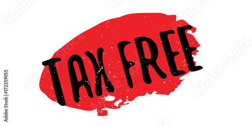 Tax Free rubber stamp. Grunge design with dust scratches. Effects can be easily removed for a clean, crisp look. Color is easily changed.