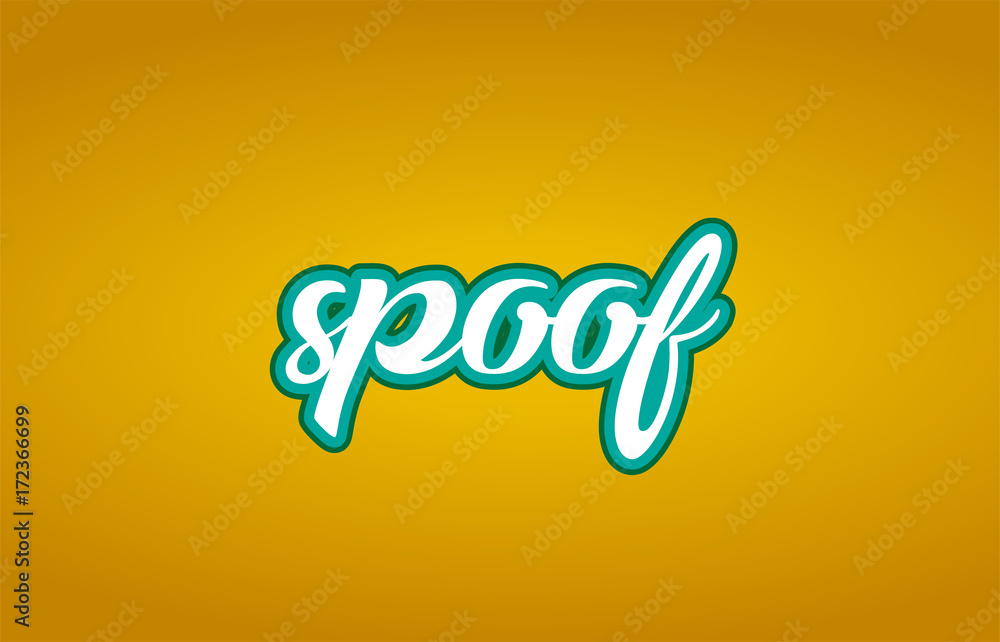 spoof word text logo icon typography design green yellow spoof word text logo icon typography design green yellow