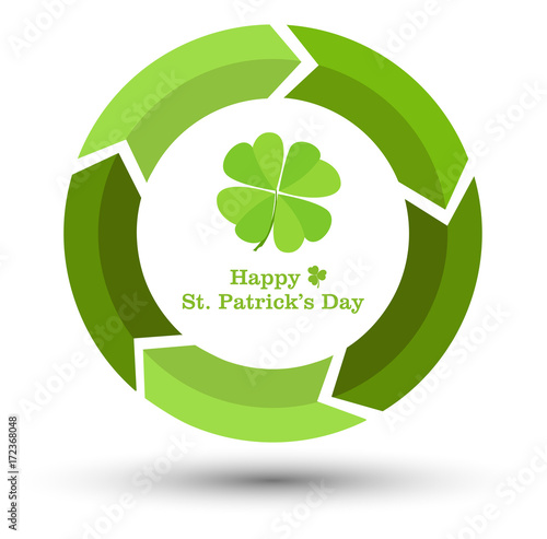 Recycle Arrow Shamrock Vector photo