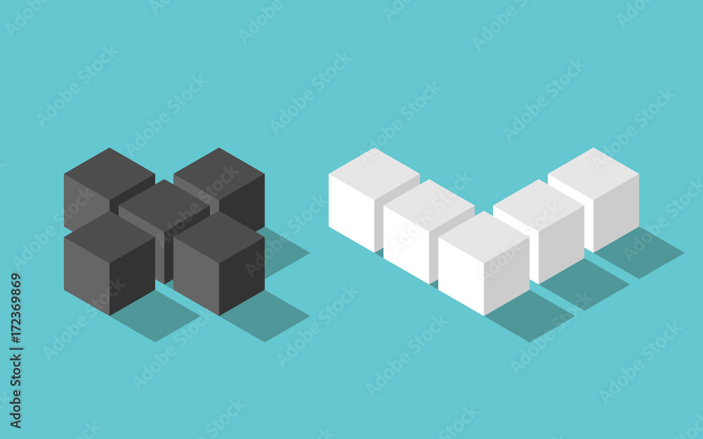 Isometric no, yes, cubes Isometric no, yes, cubes