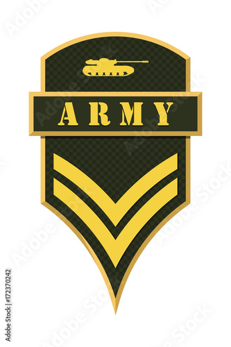Military Ranks and Insignia. Stripes and Chevrons of Army