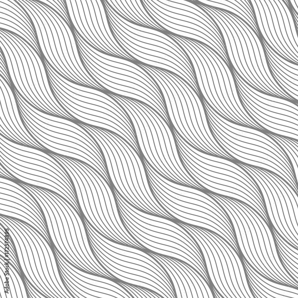 Geometric pattern with abstract waves, lines, stripes. A seamless vector background. Blue ocean or sea ornament. Vector illustration Geometric pattern with abstract waves, lines, stripes. A seamless vector background. Blue ocean or sea ornament. Vector illustration