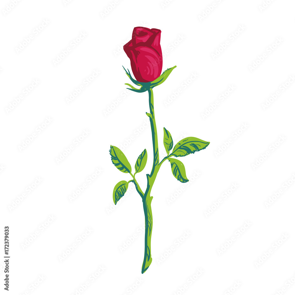 Silhouette red rose element Rose icon isolated on white background embroidery Silhouette red rose element Rose icon isolated on white background embroidery