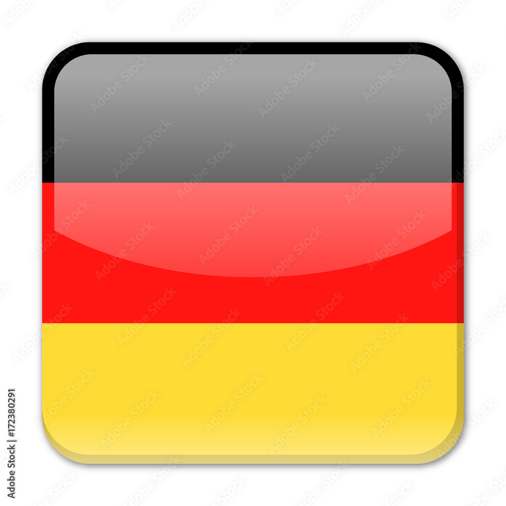 Germany Flag Vector Square Icon Germany Flag Vector Square Icon