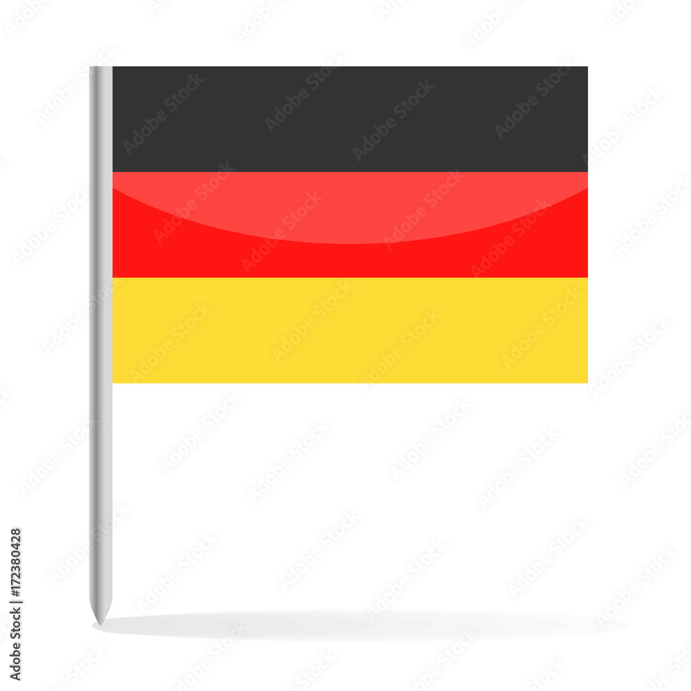 Obraz premium Germany Flag Pin Vector Icon