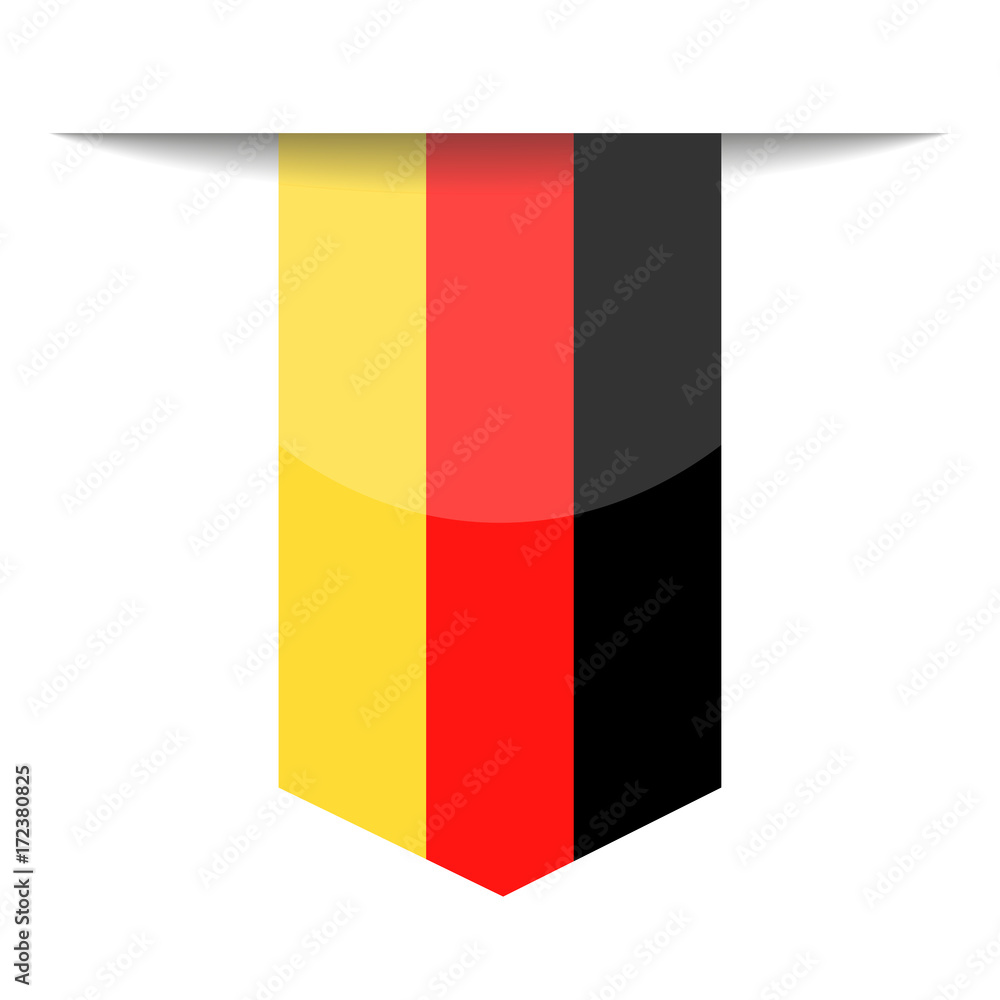 Fototapeta premium Germany Flag Vector Bookmark Icon