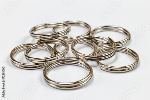 handmade rings on a white background