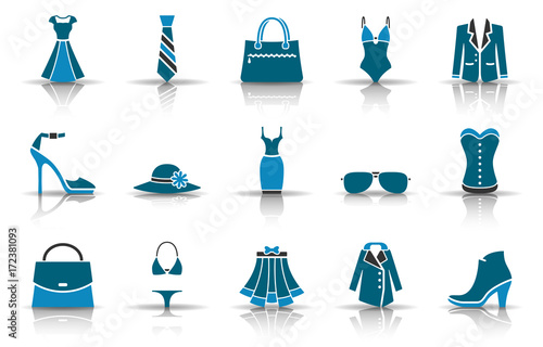 Wallpaper Mural Mode Iconset - Blau (Schatten) Torontodigital.ca