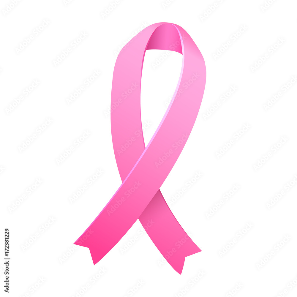 Breast Cancer Awareness Ribbon. Vector Template with of Cancer Fight. Breast Cancer Awareness Ribbon. Vector Template with of Cancer Fight.