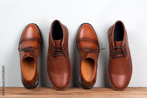 Vintage fashion leather men shoes luxury design.