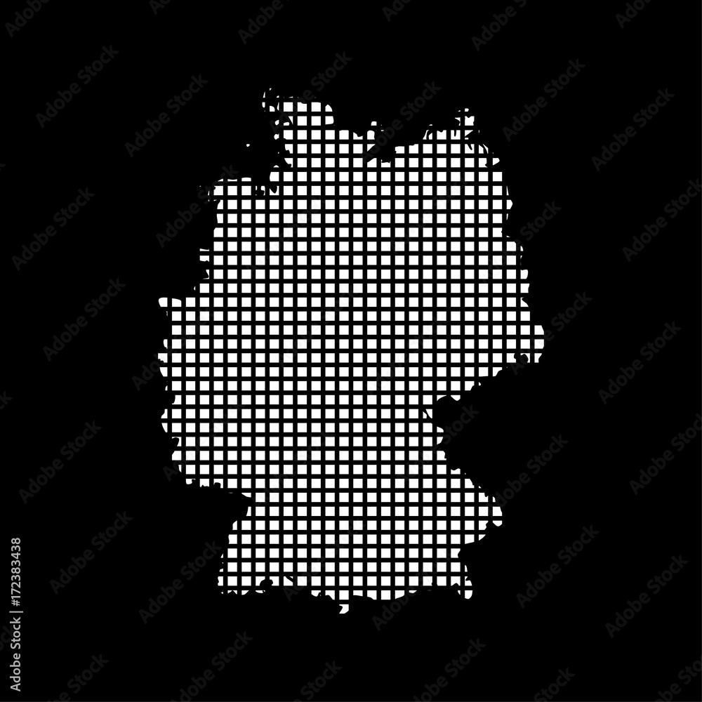 Pixel Icon - Deutschlandkarte - Kartographie