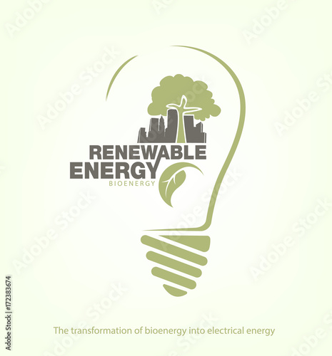 Renewable energy of bioenergy in bulb.
