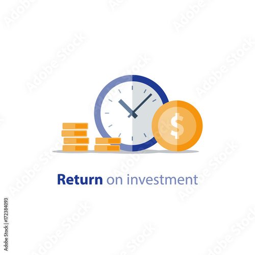 Budget planning, time is money, expenses concept, accounting report, income growth, revenue increase