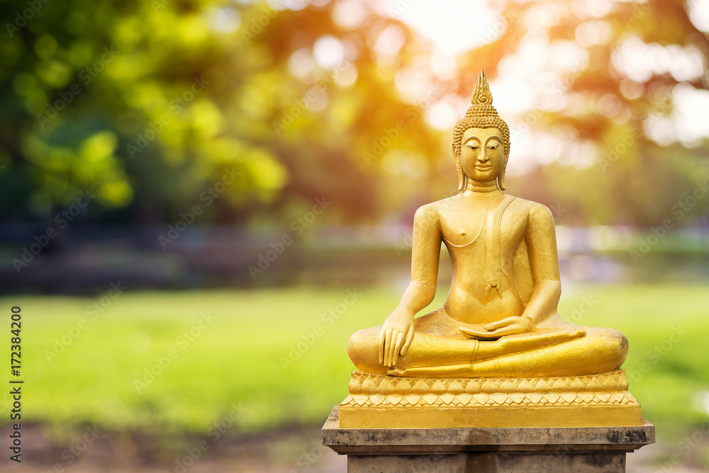 Buddha statue, blurred background, Visakha Puja Day Buddha statue, blurred background, Visakha Puja Day