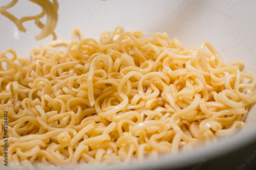 A instant noodles top view clean background A instant noodles top view clean background